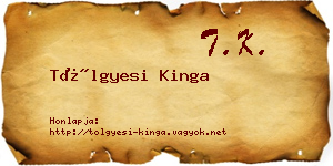 Tölgyesi Kinga névjegykártya
