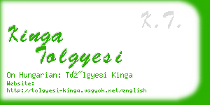 kinga tolgyesi business card